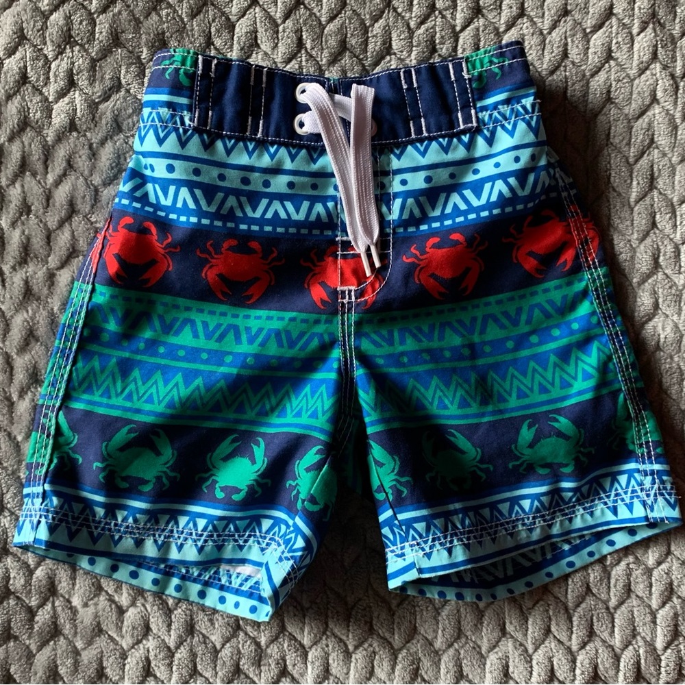 Gymboree Crab Swim Trunks in12-18M